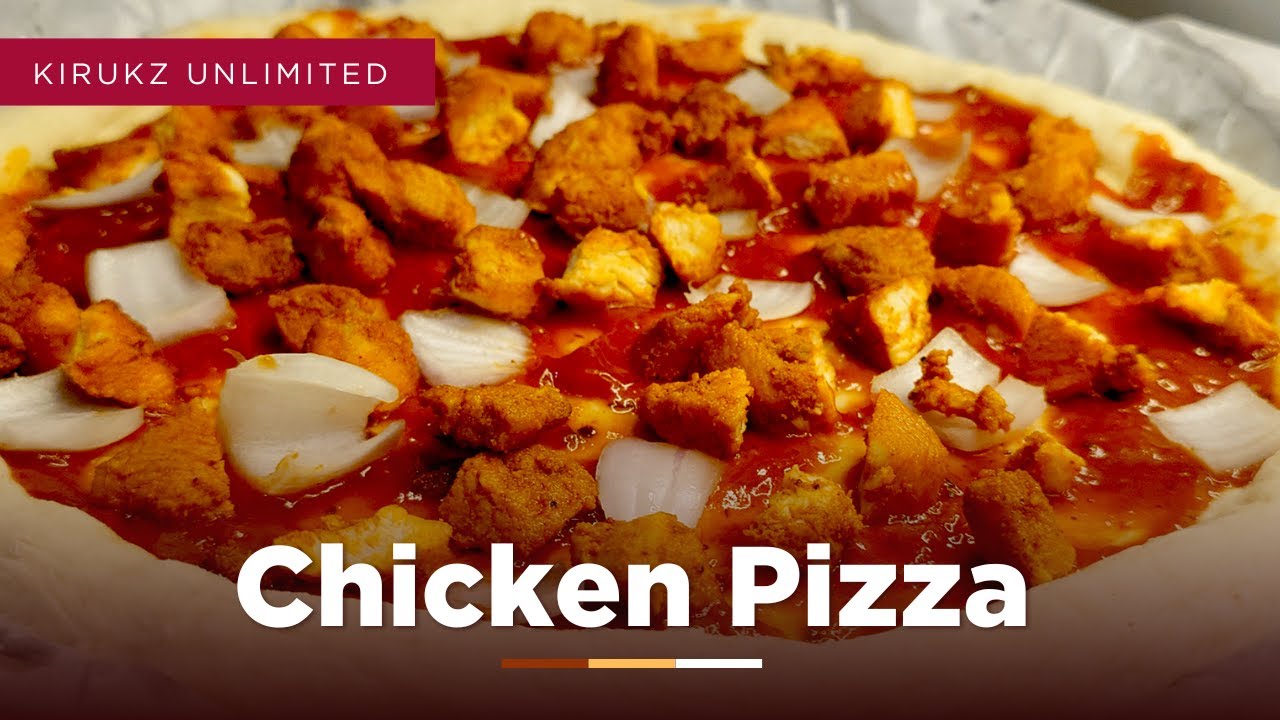 Homemade Chicken Pizza Recipe🍕How to make pizza #pizzadough #chickenpizza #pizzarecipe #sunday
