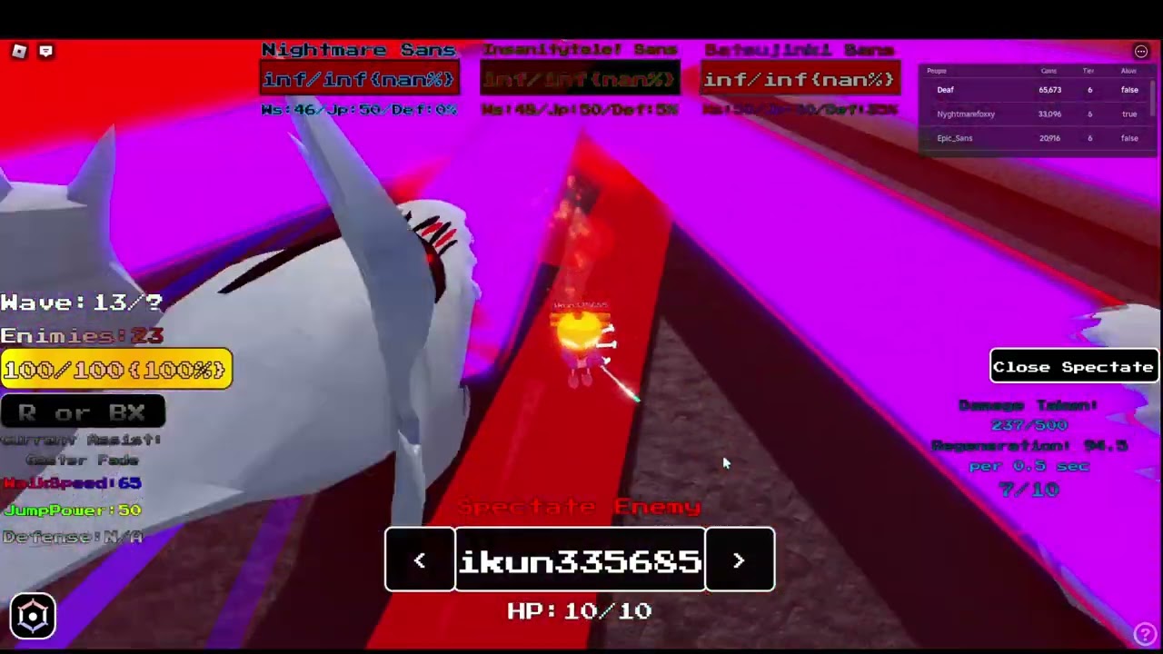 The Satsujinki and His Gang Defeated / Undertale:Double would sans ops