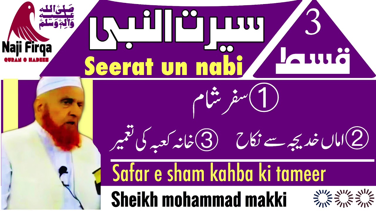 Seerat un nabi part.3 سیرت النبی  safer e sham,khana kahba ki tameer sheik makki alhijazi