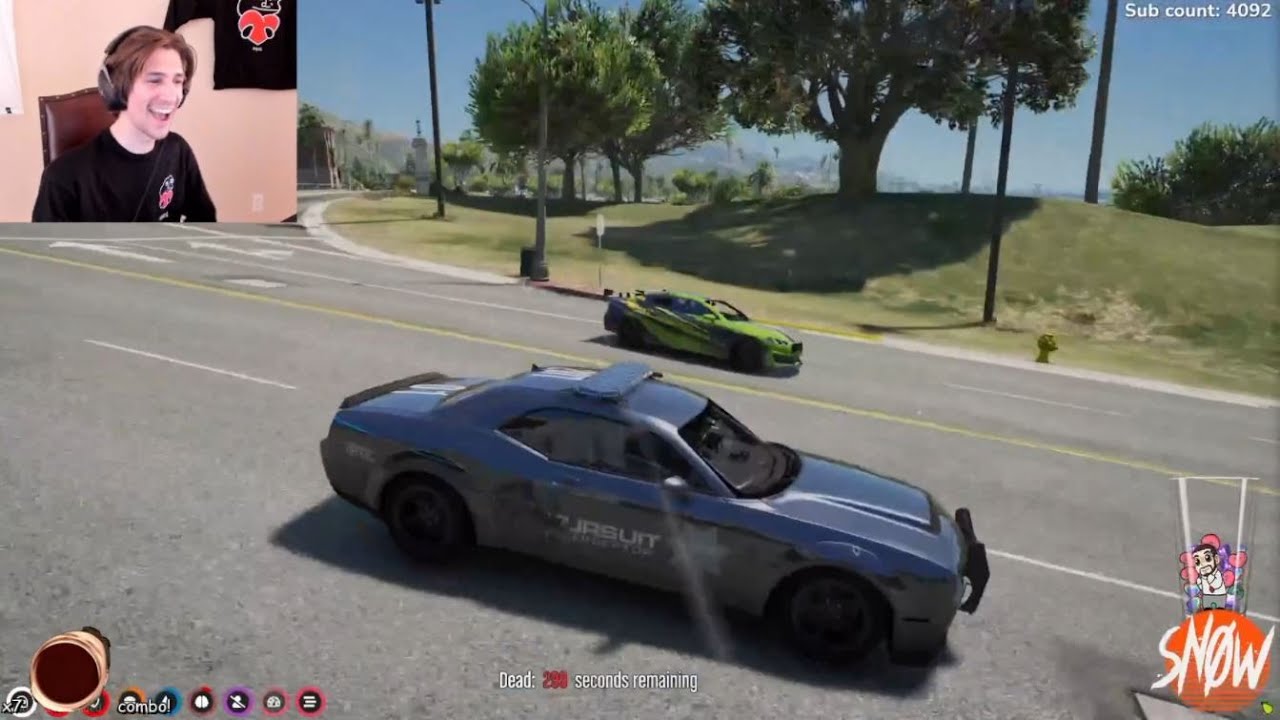 xQc Reacts to Cop POV of him Shooting Them