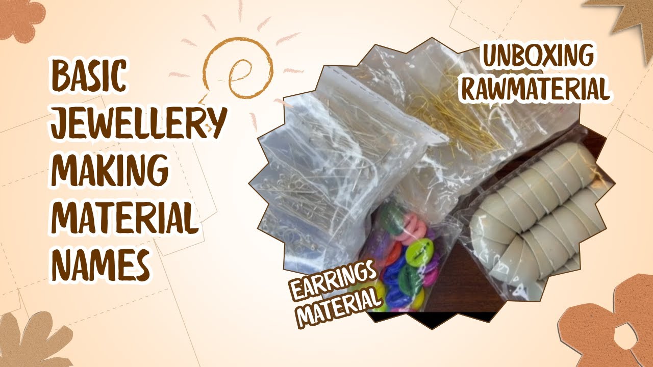 Jewellery Making materials With  Names // Basic earrings making material Name /Manvi's Handmades