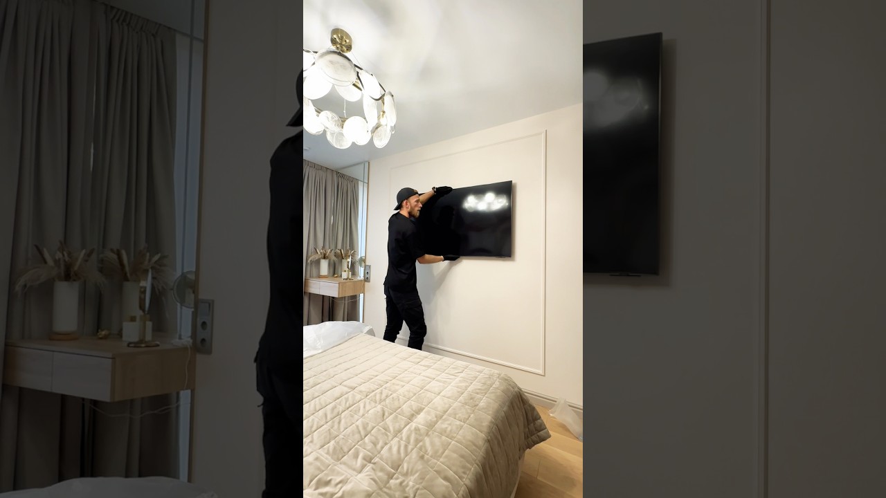 Samsung 55QN90D. Монтаж телевизора на стену. #tvmount #tvinstallation #samsungtv #4ktv #OmniMount