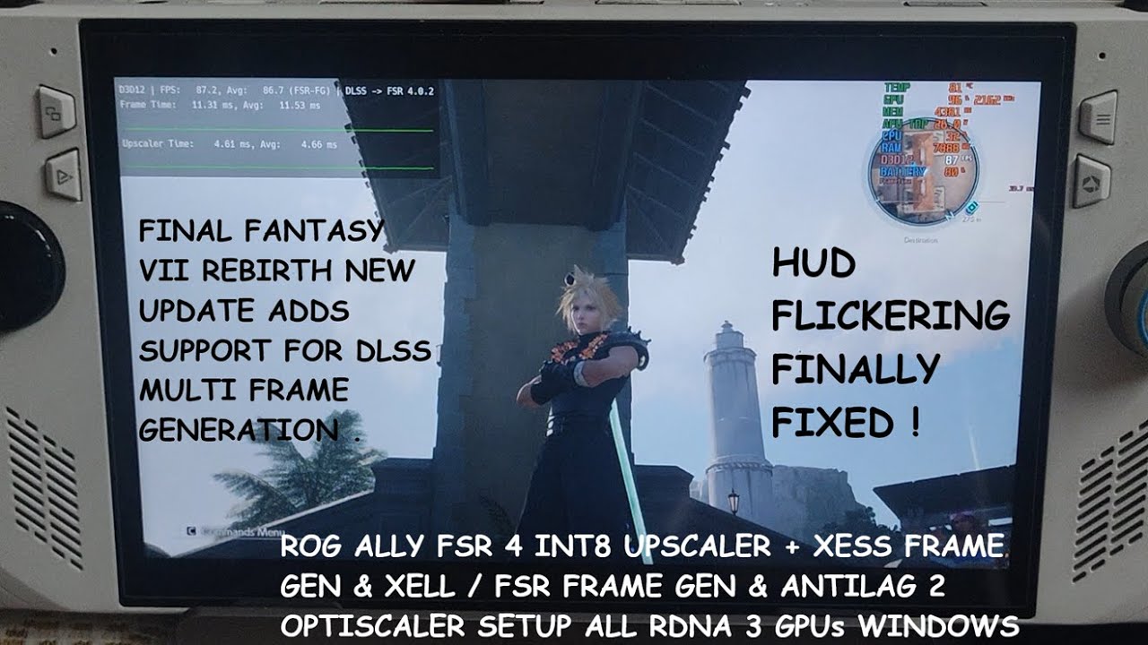 Обновление Final Fantasy 7 Rebirth | Настройка Rog Ally FSR 4 + XeSS Frame Gen + XeLL / FSR FG + ...