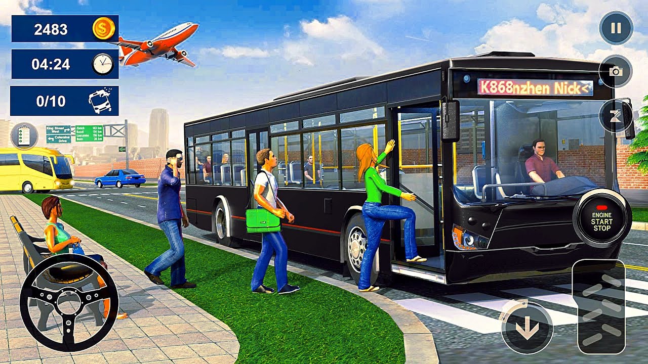 Real City Bus Driving Simulator - Coach Bus Driving Simulator 2024 - Android GamePlay