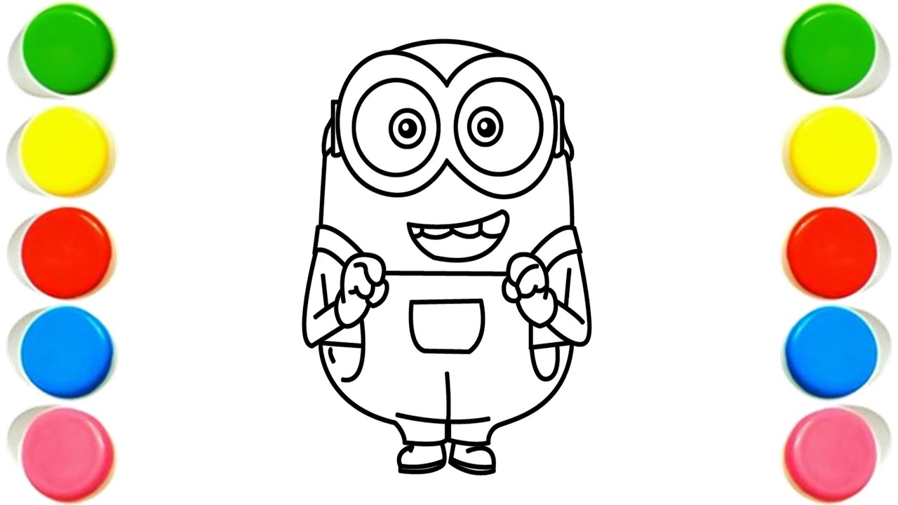 How to Draw Mega Minion Dave Drawing for kids, Painting & Coloring for Toddlers, Let's Draw Together