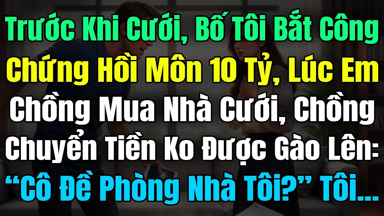 Trước Khi Cưới, Bố Tôi Bắt Công Chứng HồiMôn 10Tỷ, Lúc Em Ck Mua Nhà Cưới, Chồng Chuyển Tiền Tái Mặt