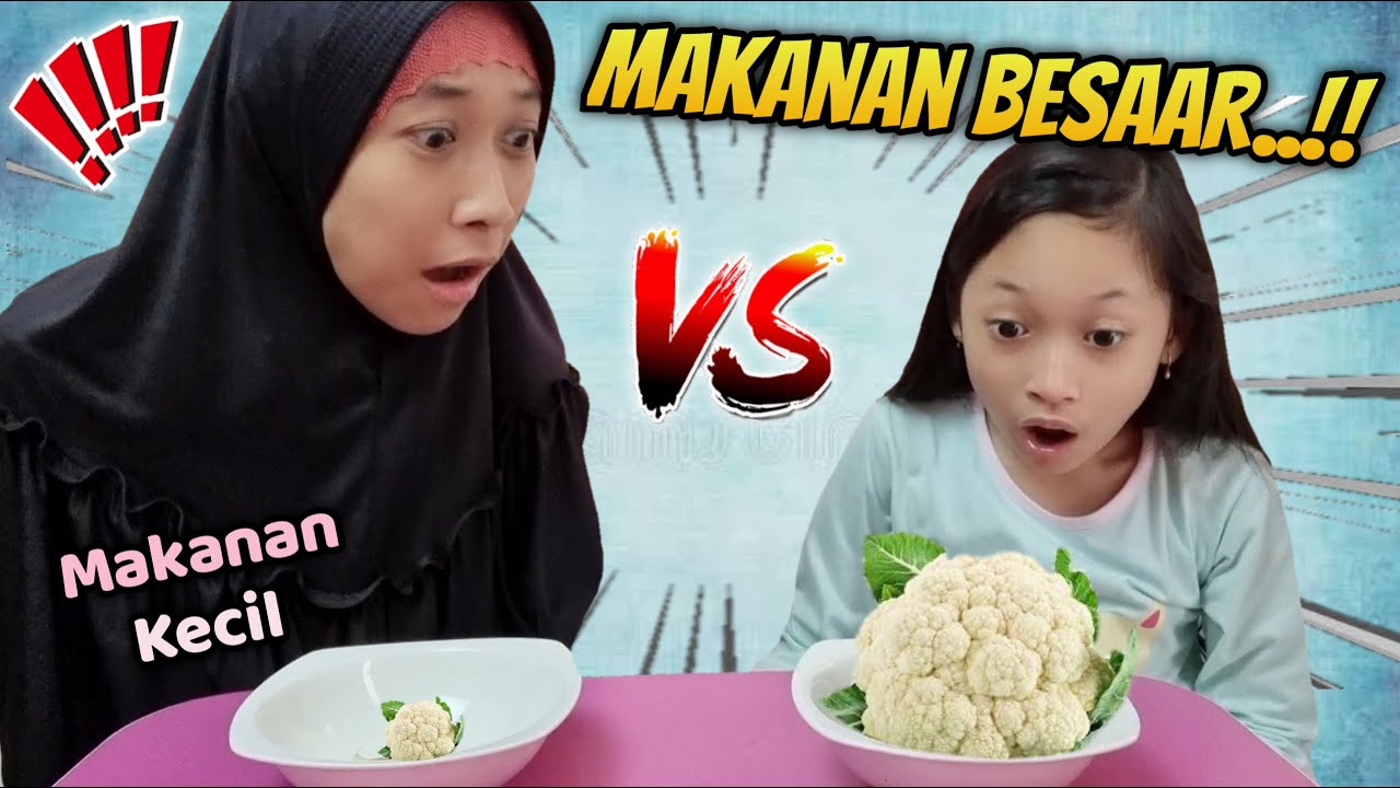 Big VS Small Food Challenge Aqilla ♥ Makanan Besar Dan Makanan Kecil 🤣 Aqilla's Diary