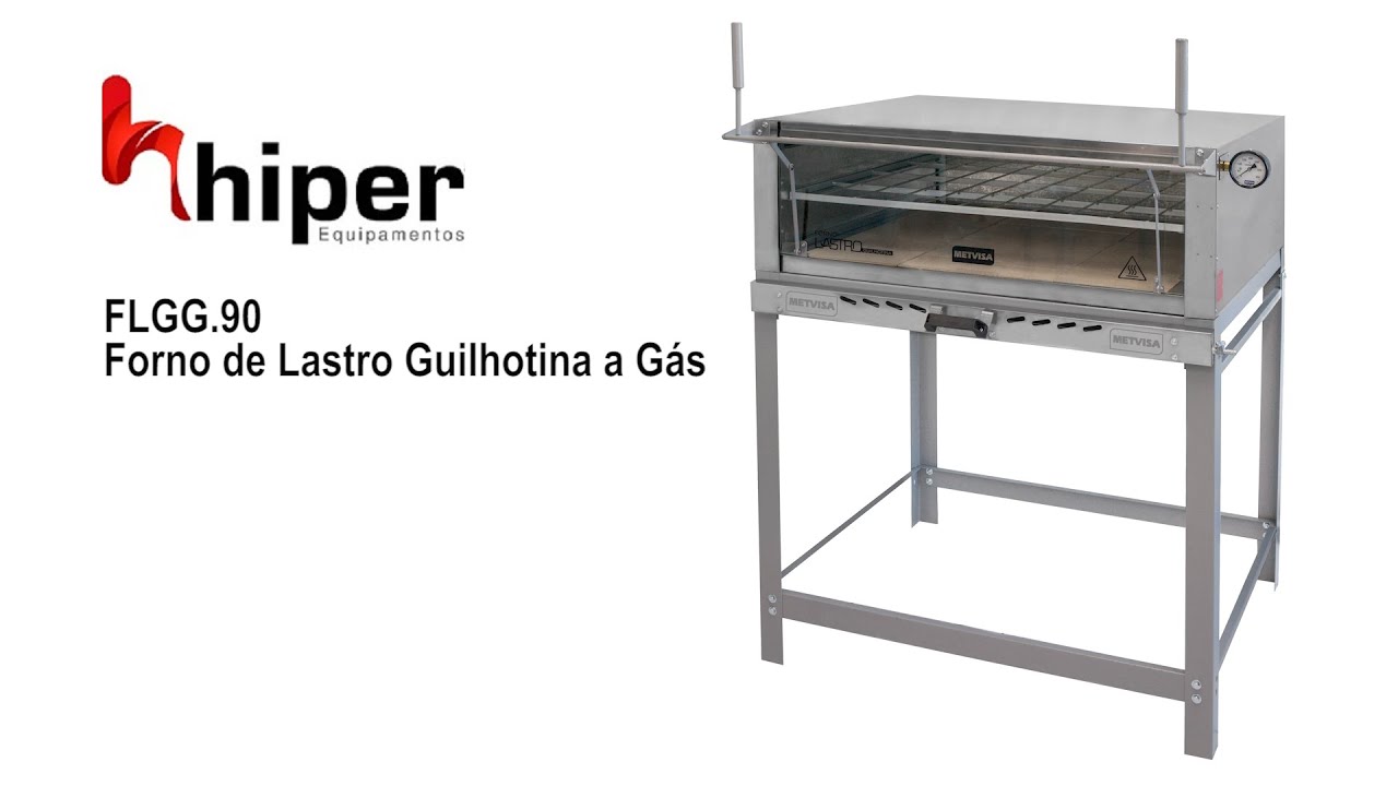 Forno De Lastro Guilhotina 90cm A Gas - Flgg90 - Metvisa