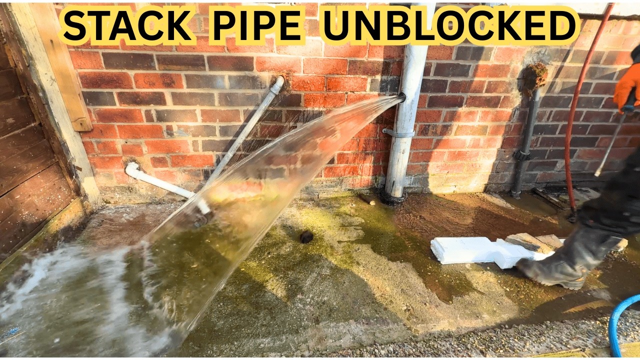 Stack Pipe EXPLOSION - Pressure Jetting Clears Massive Blockage