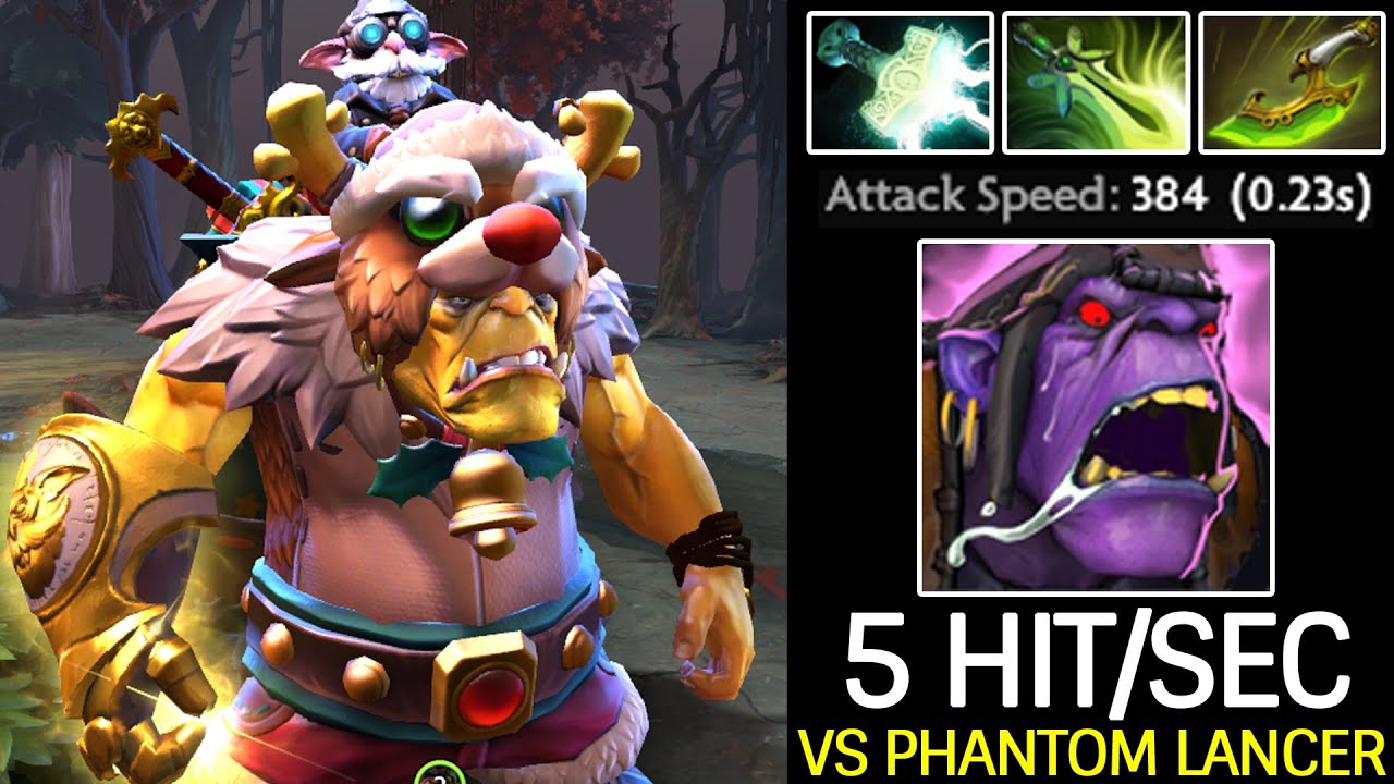 Alchemist Max Attack Speed – 5 hit/sec VS Phantom Lancer Dota 2