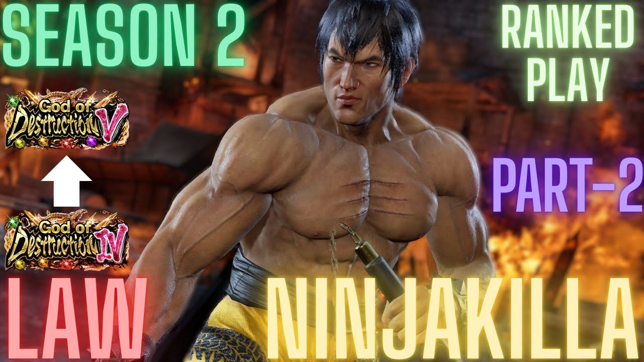 Tekken 8 | NinjaKilla (Law) VS God 4 To God 5 Part-2 Ranked Play