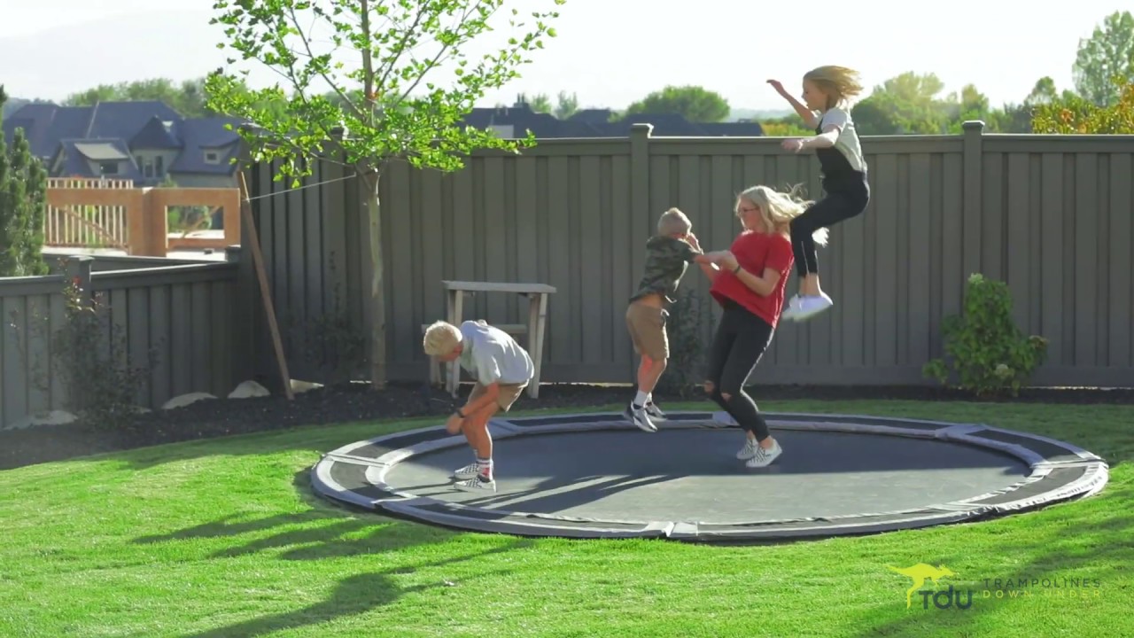 TRAMPOLINES DOWN UNDER - The ULTIMATE In-Ground  Trampoline System /Back yard Trampoline Fun!!