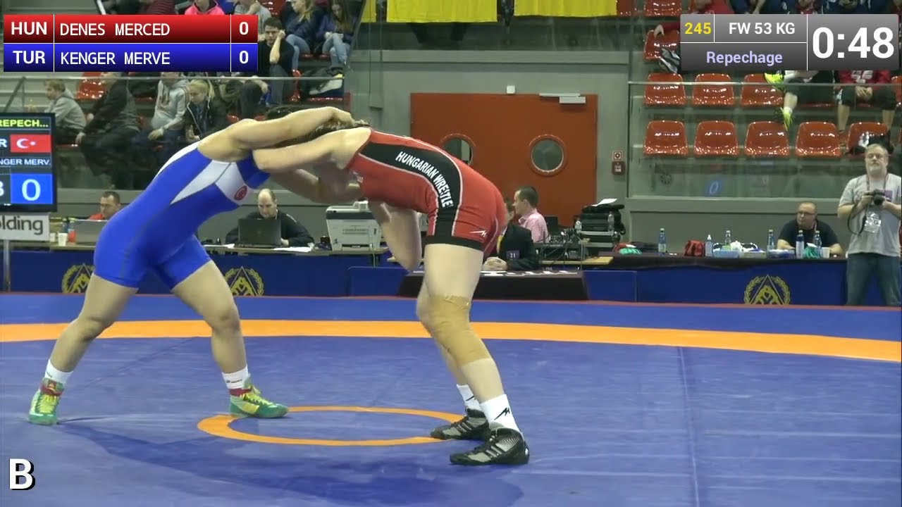 Repechage FW - 53 kg: Mercedesz DENES (HUN) df. Merve KENGER (TUR), 6-5