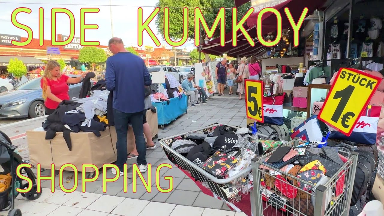 SIDE KUMKOY Street SHOPPING BAZAAR TURKIYE #turkey #side #kumkoy #antalya