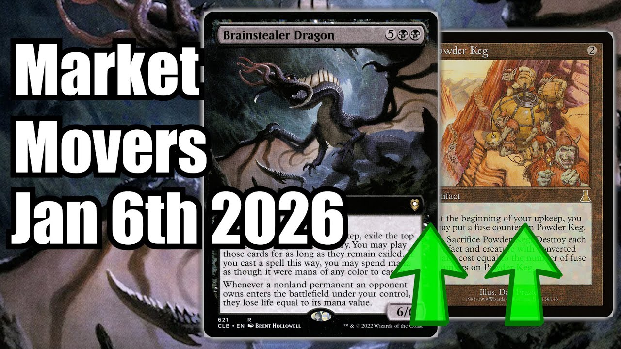 MTG Market Movers - January 6th - Premodern & Commander Cards Rise! Powder Keg & Brainstealer Dragon