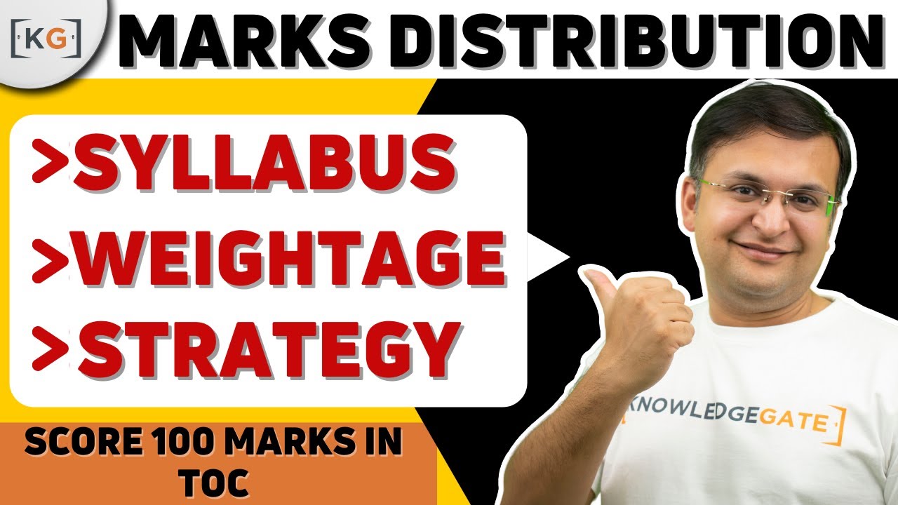 Marks Distribution | SYLLABUS | TOC | TOFL | THEORY OF COMPUTATION | AUTOMATA THEORY | part-9