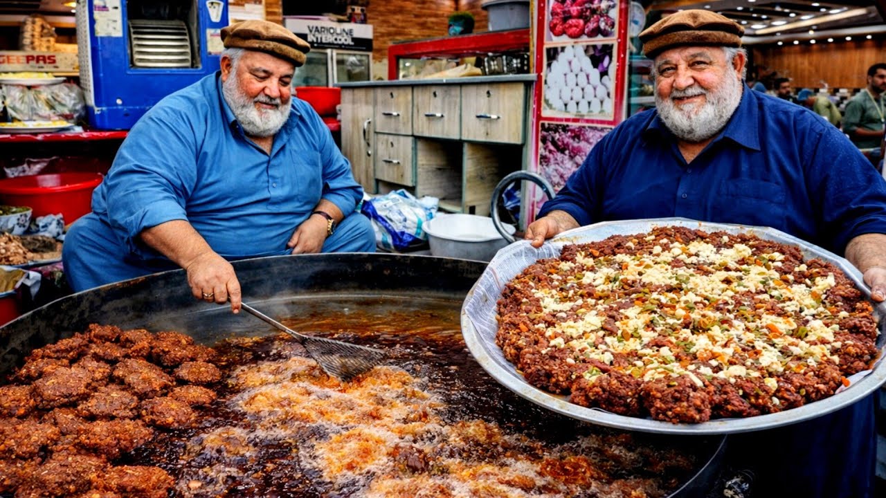 WORLD RECORD! Biggest Afghan Chapli Kebab Pizza Ever Made | Ultimate Street Food Experience 