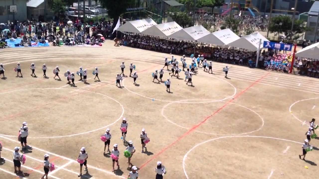 2014 春日町小学校 運動会 2年生 花笠音頭