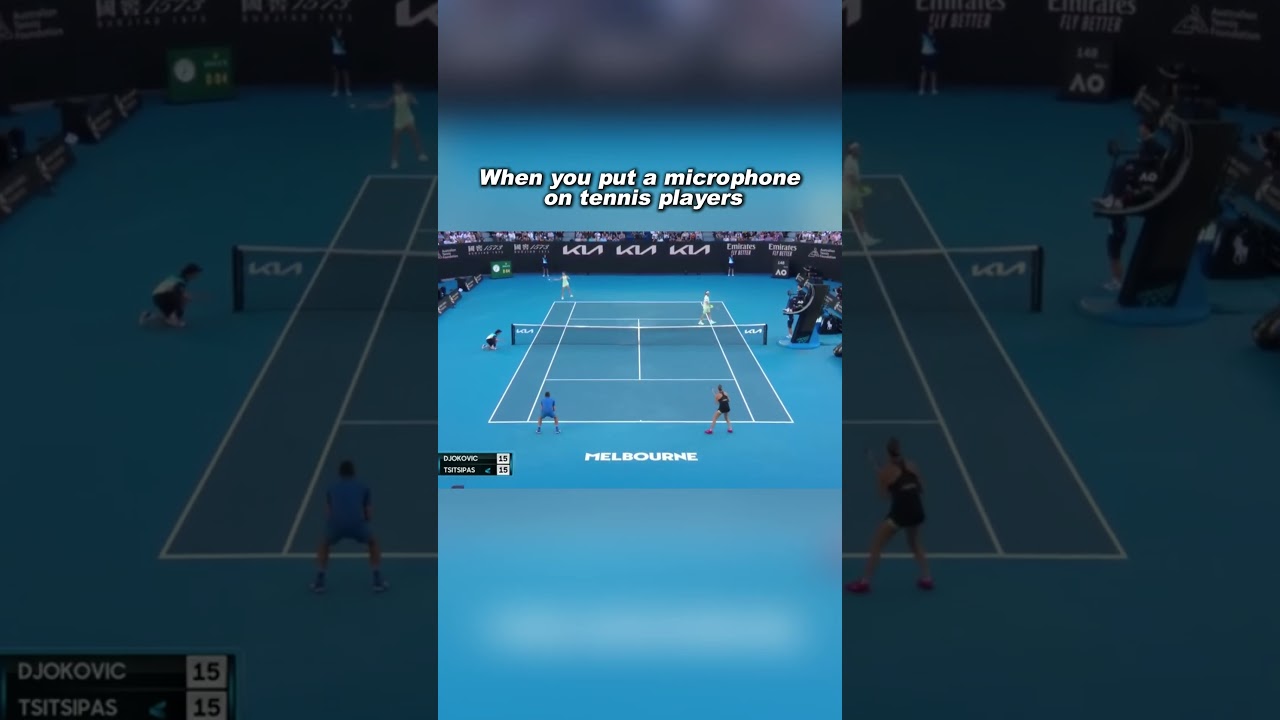 When you put a microphone on tennis players