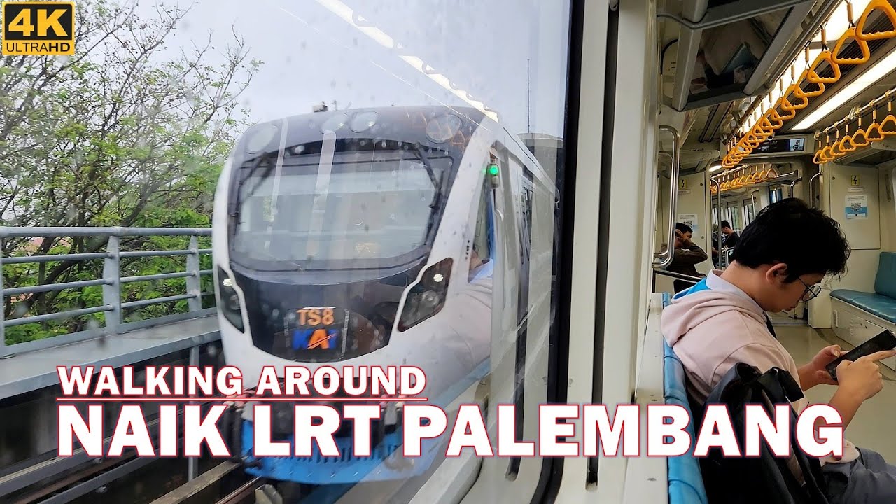 walking around naik LRT Palembang❗LRT Sumatera Selatan⁉️ Palembang City - South Sumatera