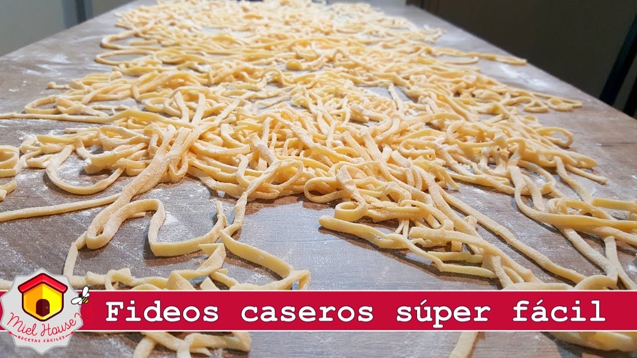 FIDEOS CASEROS fáciles SIN MAQUINA en minutos!