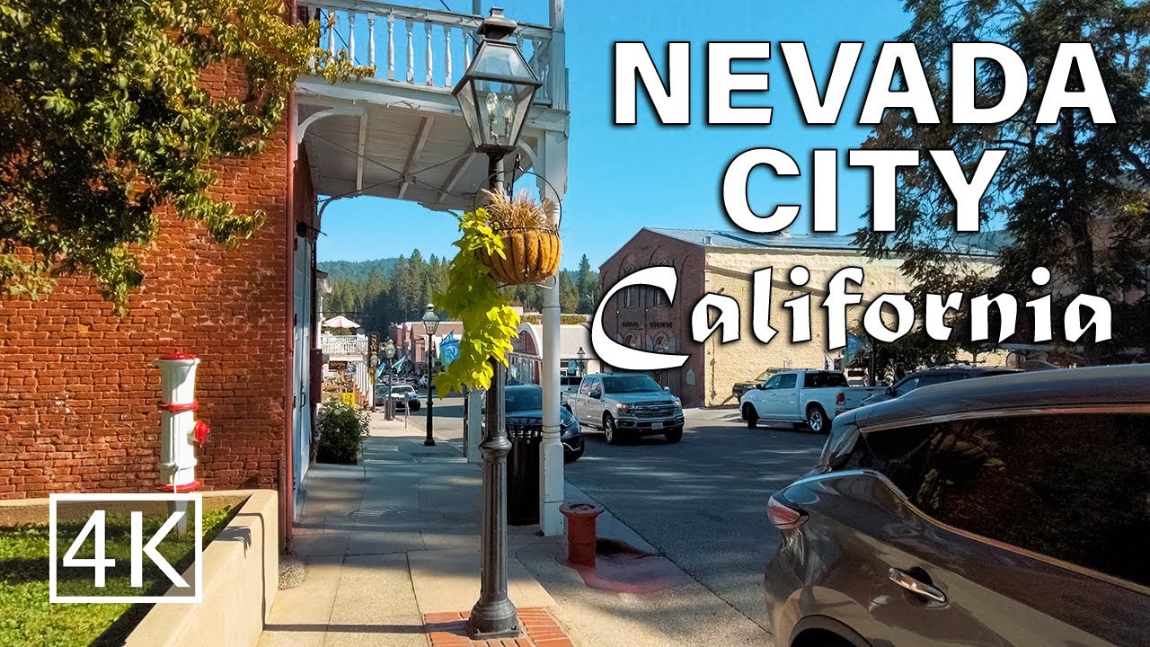 [4K] Nevada City - California USA - Walking Tour