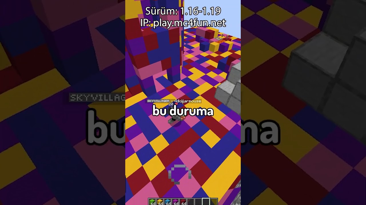 Minecraft'ta Tek Blokla İnşa Eden Oyuncuyu Trolledim?! ⛏💎 #reklam