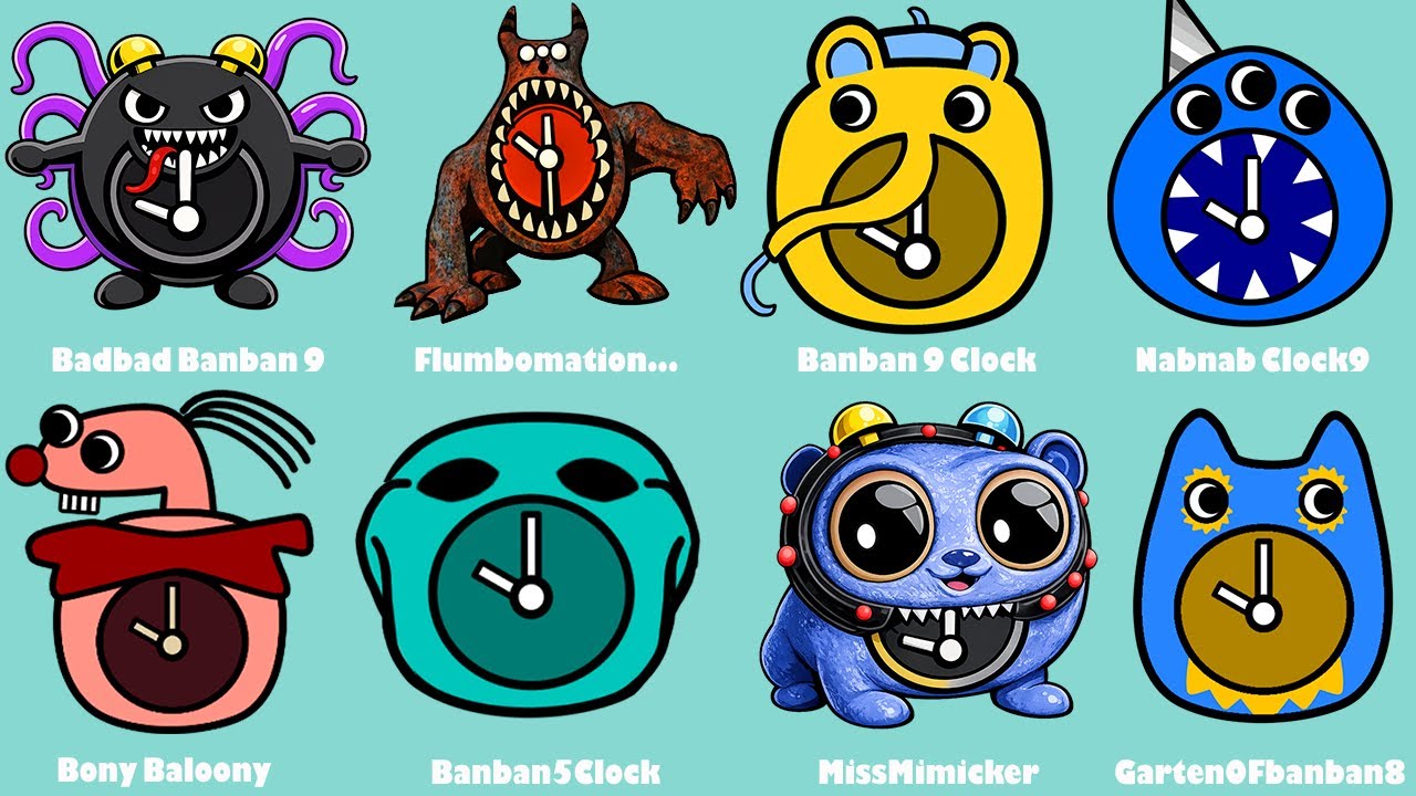 Garten of Banban 9 Last Ticket to the Abyss All Booses: Oony Balloony,Flumbomination,BadBad,Mimicker