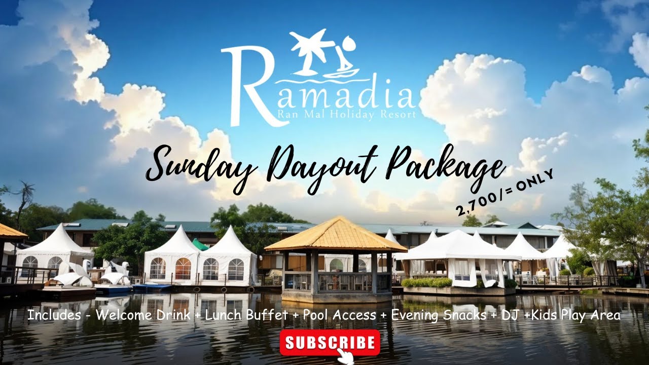 Ramadia Moratuwa Full Day-out Package Including Lunch Buffet 2.700/= Only.