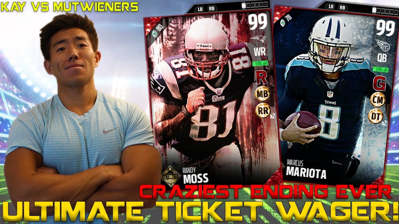 CRAZIEST ENDING EVER! ULTIMATE TICKET WAGER! KAY VS MUTWIENERS! MADDEN 17 ULTIMATE TEAM