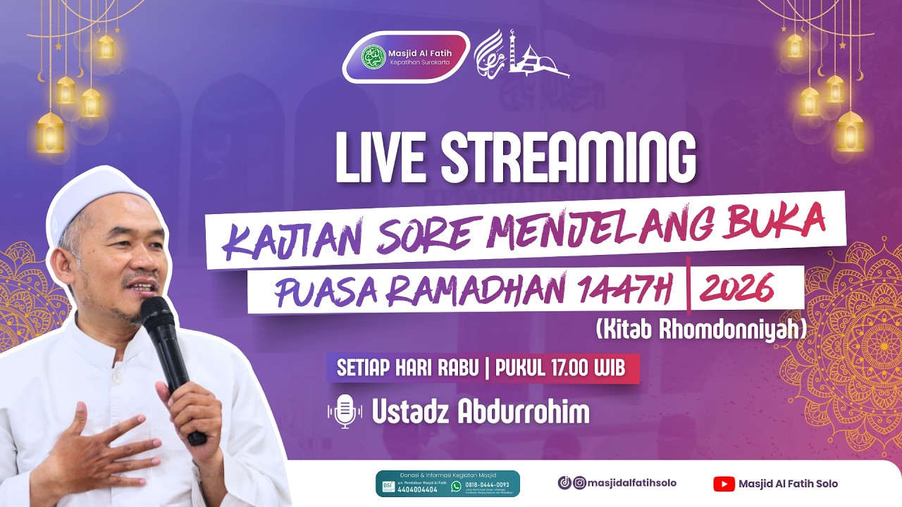 [LIVE] KAJIAN SORE MENJELANG BUKA PUASA | USTADZ ABDURROHIM