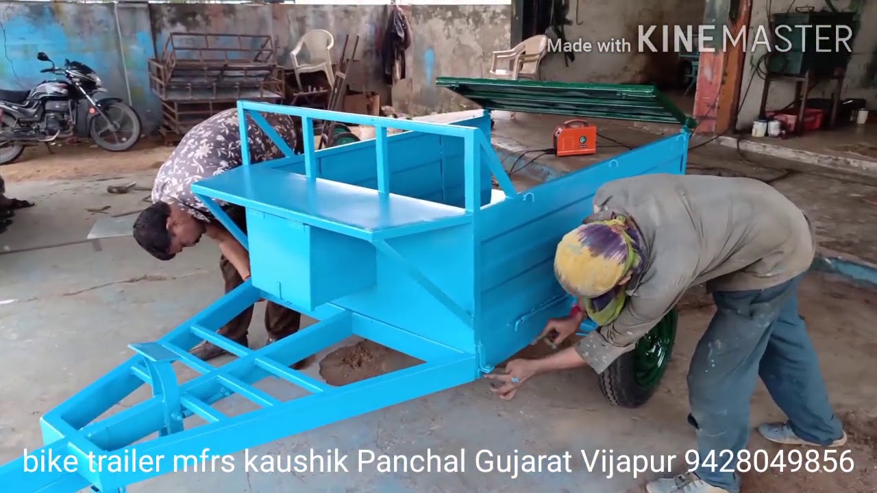 Powertiller trailer delivery to Telangana manufacturer by kaushik Panchal Gujarat Vijapur 9428049856