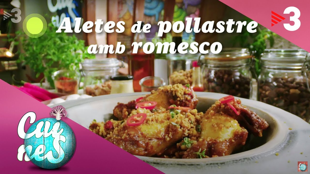 Aletes de pollastre amb romesco - Cuines