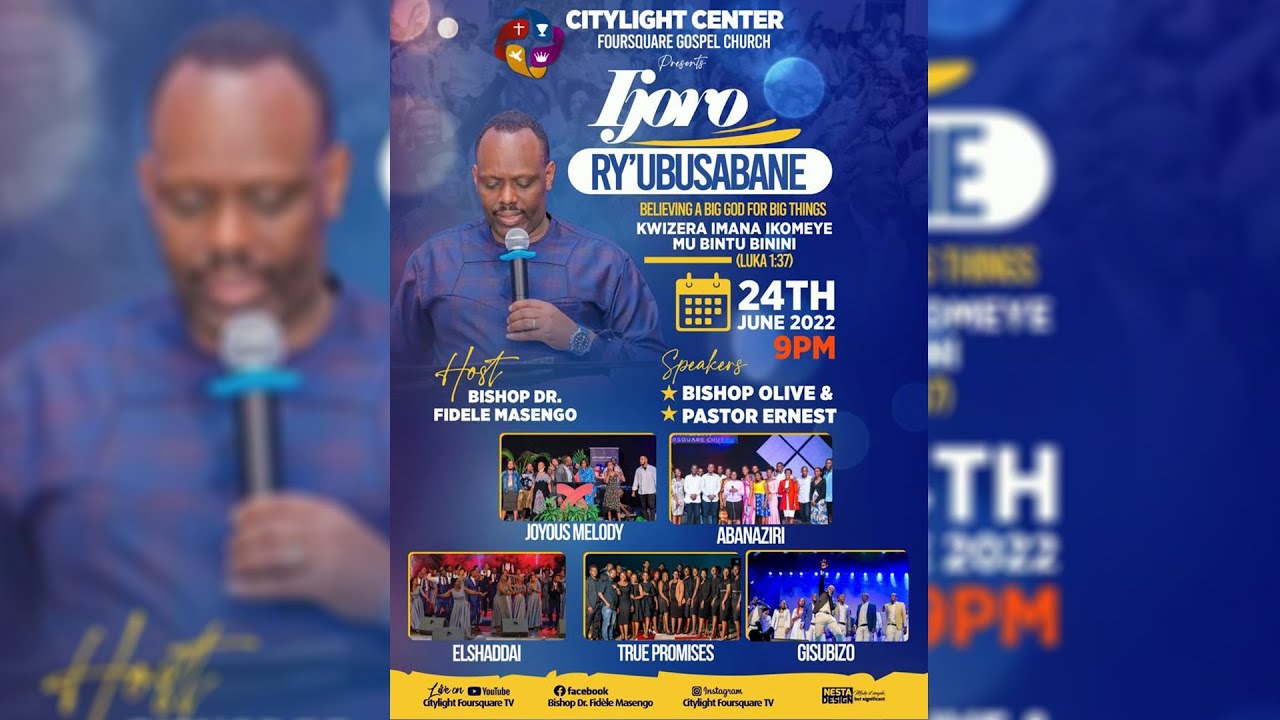 FOURSQUARE TV | IJORO RY'UBUSABANE Hamwe na Pastor ERNEST & Bishop OLIVE 24.06.2022
