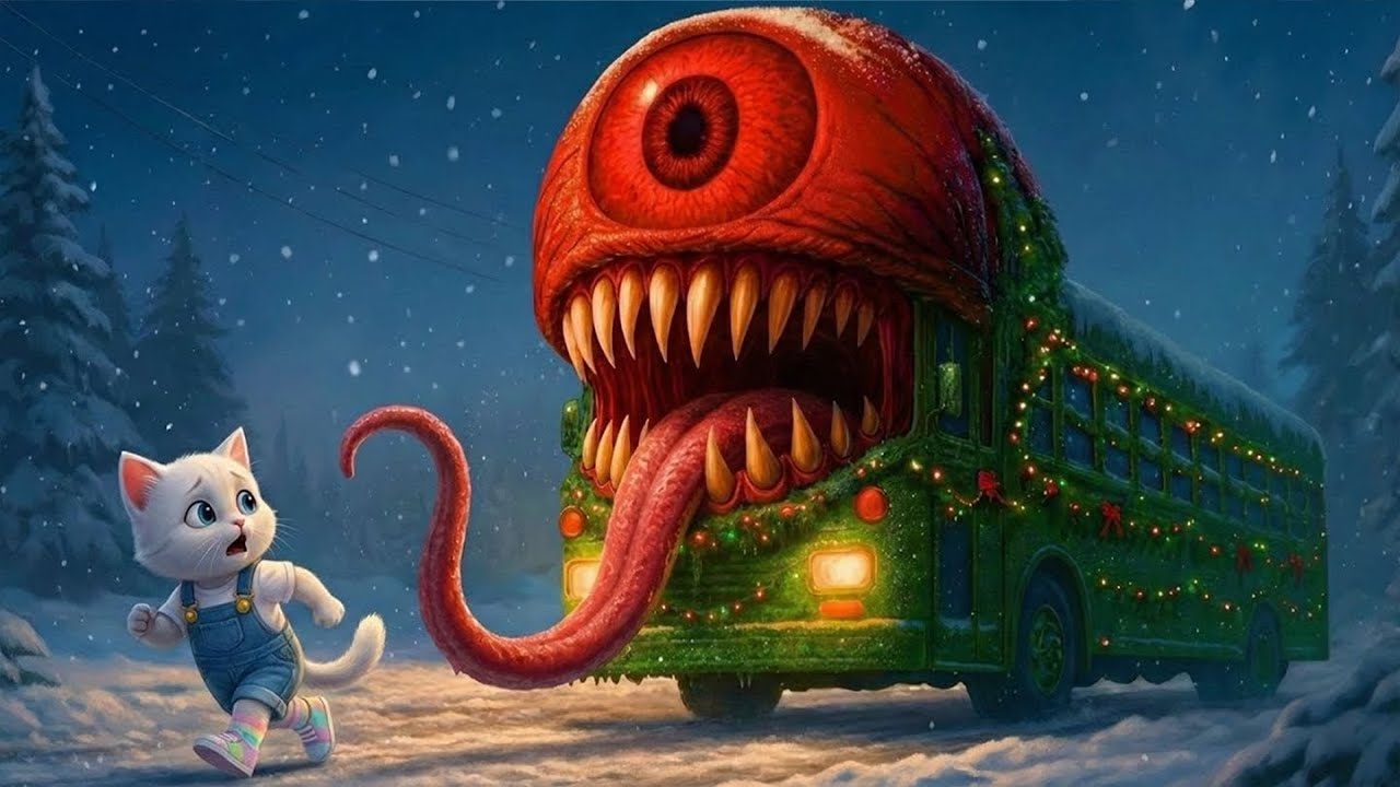 Mutant School Bus Mutates Into Monster Tried to Swallow a Kitten — A Shocking Story 🚌😱