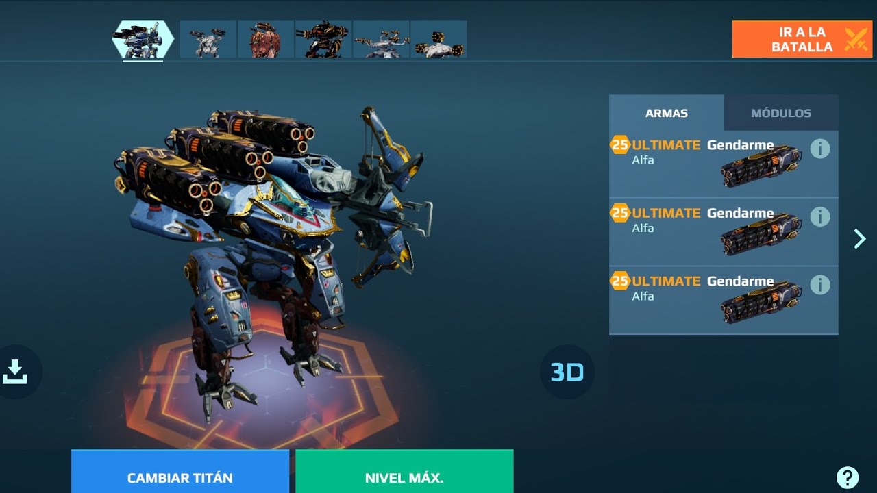 Ultimate Gendarme Bersagliere War Robots Gameplay WR