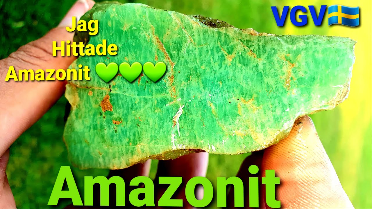 Hittar otroligt vacker Amazonit / Amazonite 💚