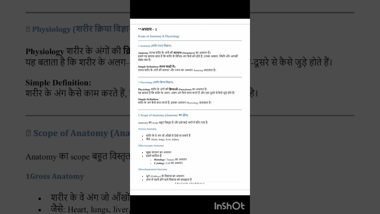 Human Anatomy and Physiology| Chapter 1| D Pharm| Manish Pharmacy
