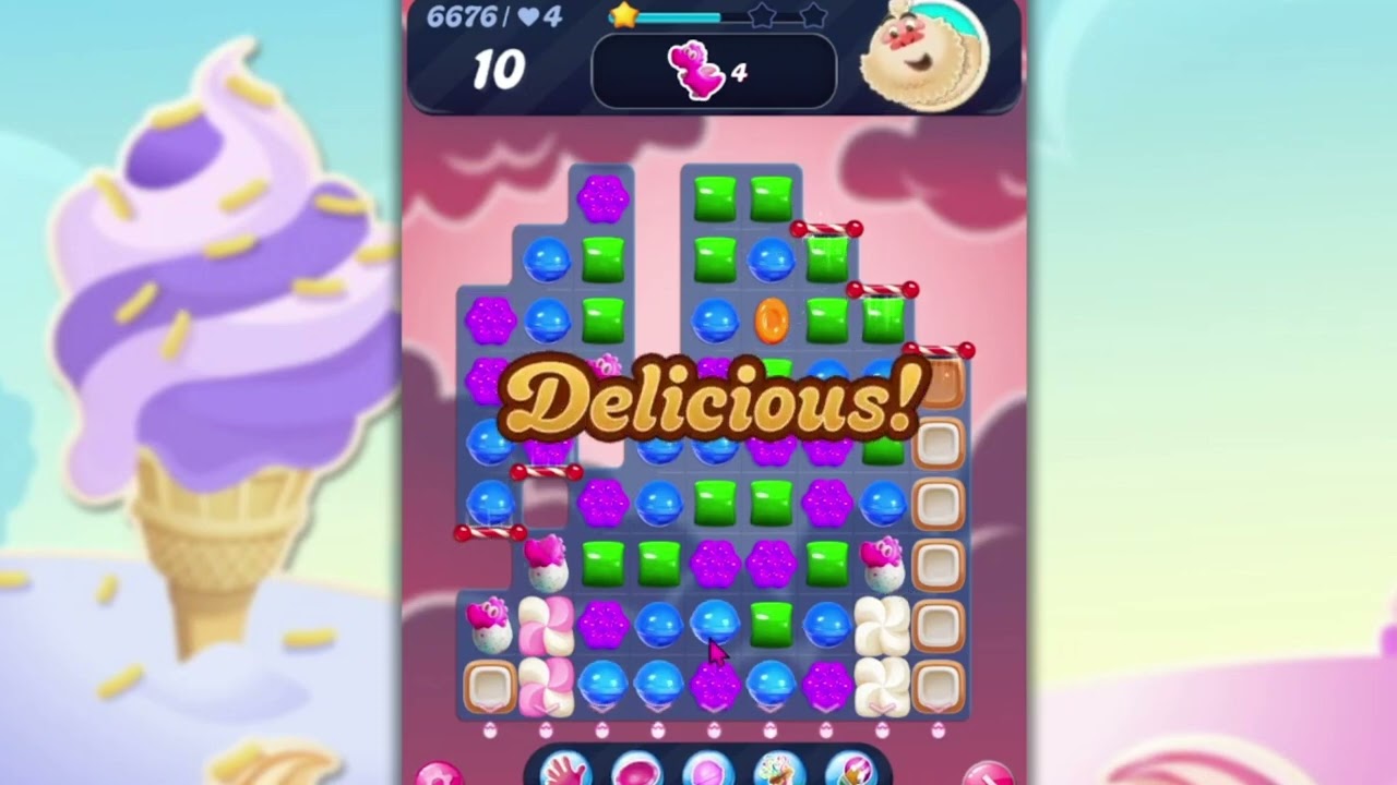 Candy Crush Saga Level 6676 | No Boosters