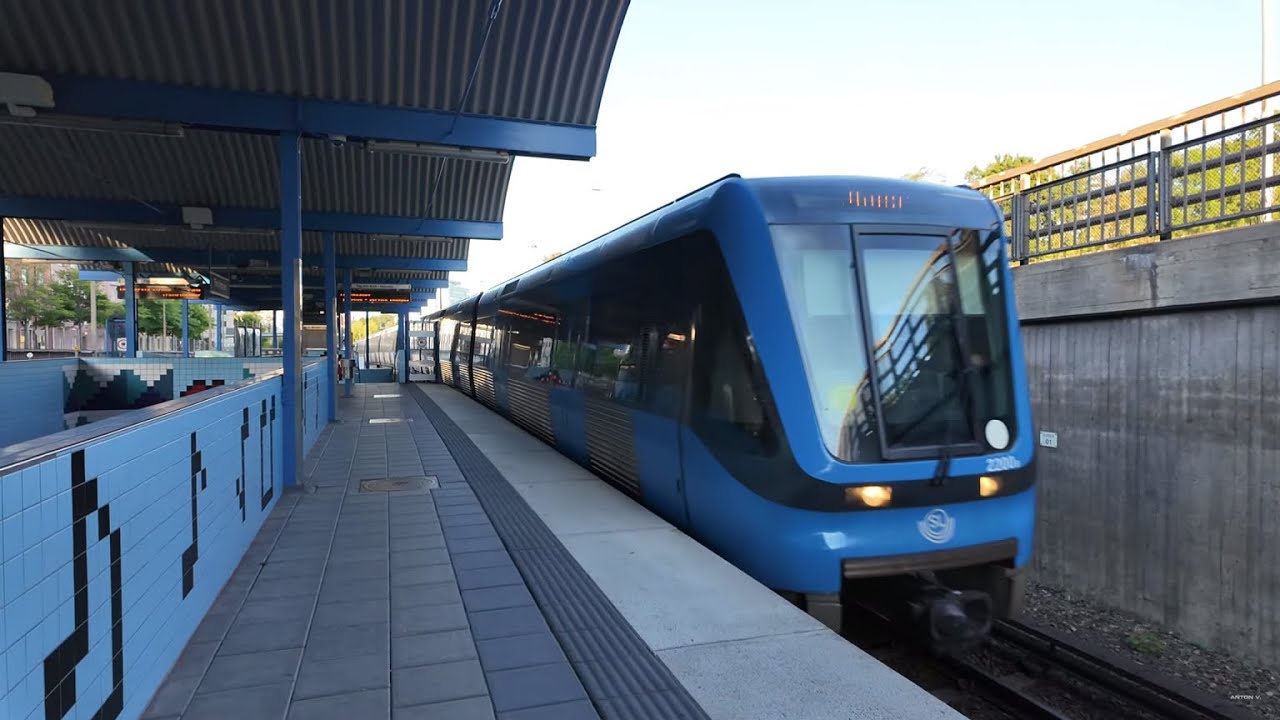 Sweden, Stockholm, subway ride from Thorildsplan to Alvik