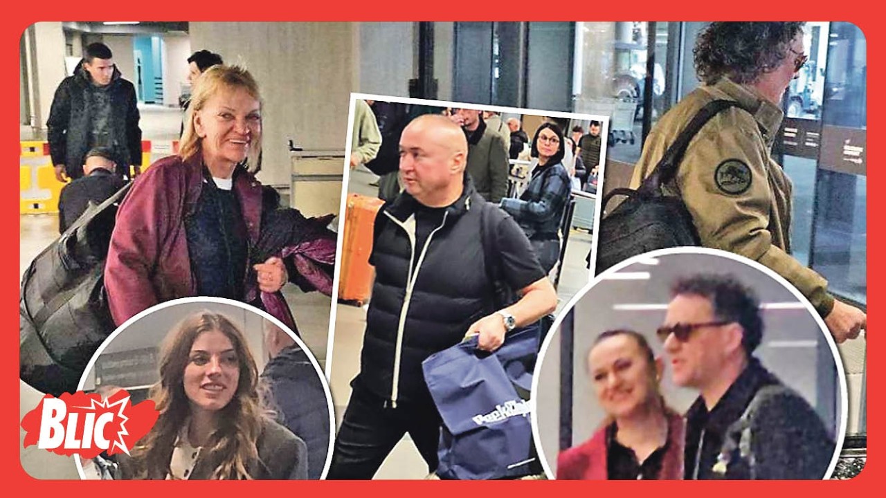 GLUMICA SA MUŽEM KOJI JU JE VARAO Poznati na aerodromu: Ćerka Željka Mitrovića u šik izdanju!