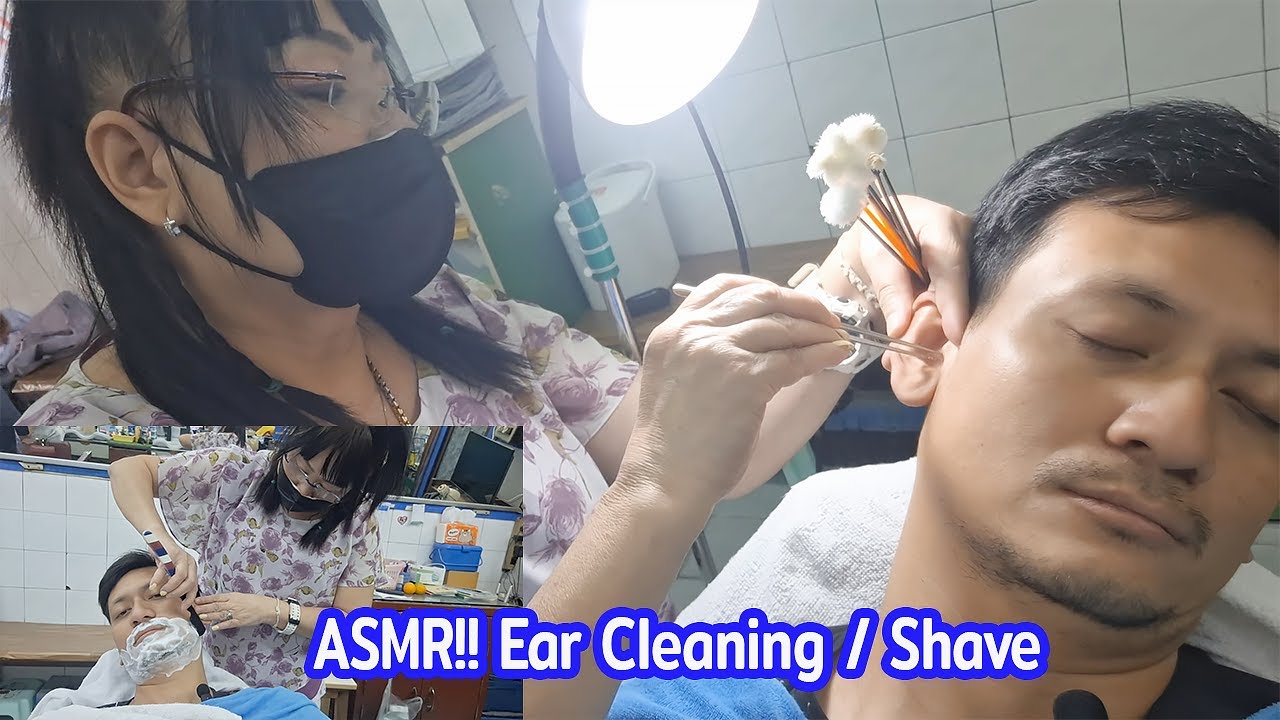 ASMR!! Ear Cleaning /Shave professional แคะหู โกนหนวดอย่างมืออาชีพ - EP.274