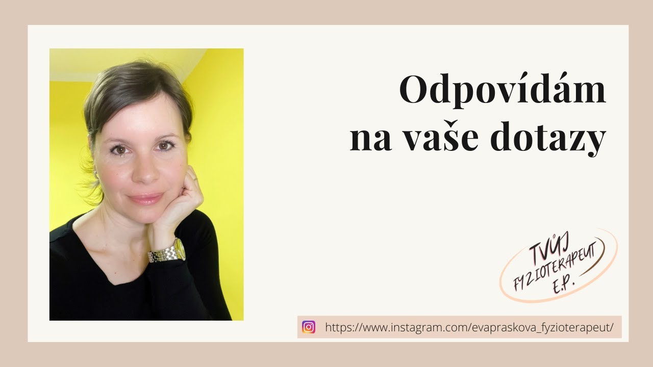 Fyzioterapeut odpovídá na dotazy.