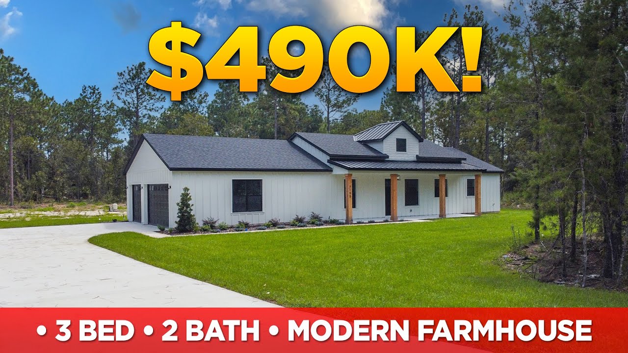 🌟 Farmhouse Living in Ocala | 1+ Acre Dream Home Under $500K!