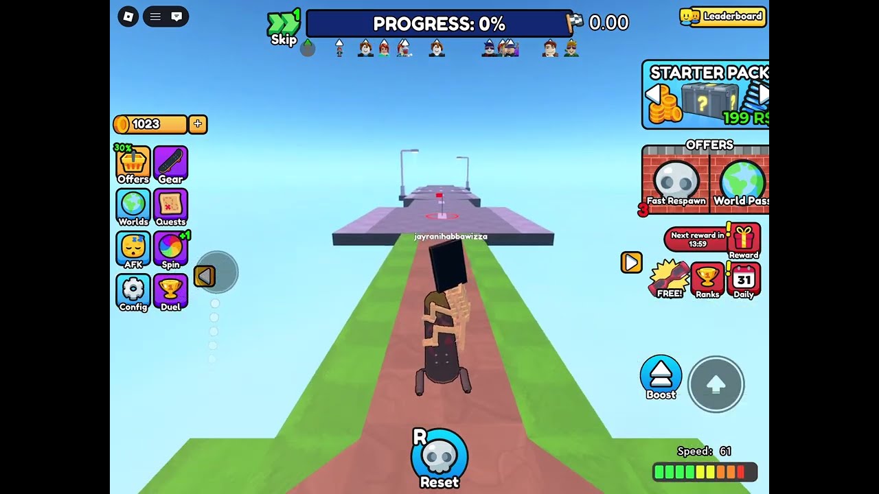 Me Playing a skateboard game
