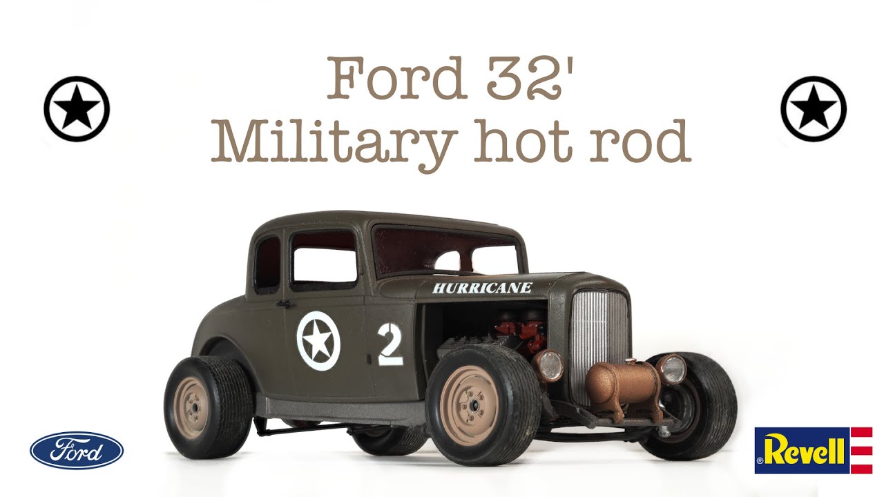 FORD 32' - US ARMY HOT ROD - MODEL KIT REVELL - 1/25 - CARS MODEL.
