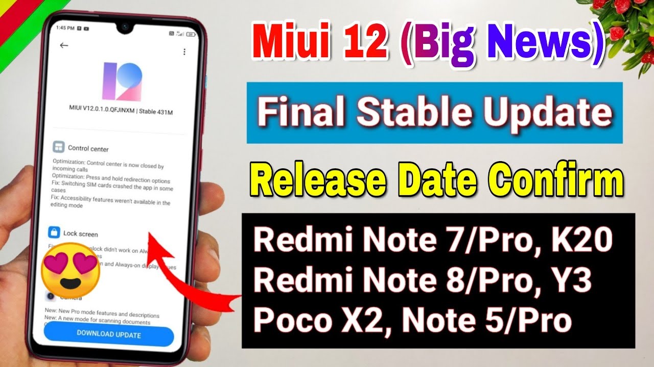 Miui 12 Stable Update official announcement | Miui 12 stable update release date confirmed in India?