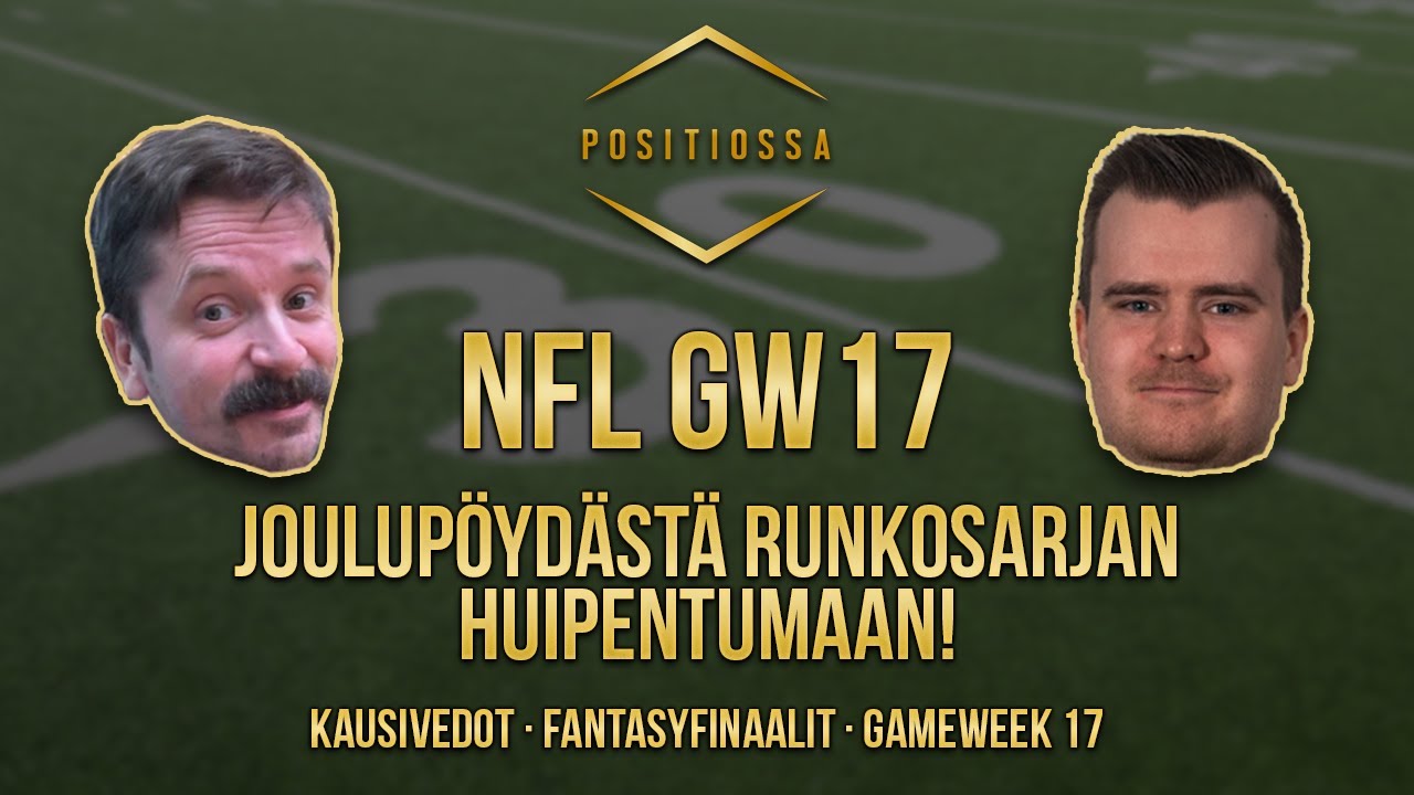 NFL – GW17: Joulupöydästä runkosarjan huipentumaan!
