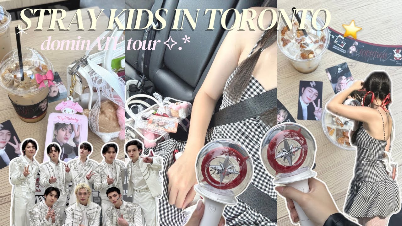 stray kids dominATE tour in toronto ˚୨୧⋆｡: rogers stadium, grwm, cupsleeve event & concert prep