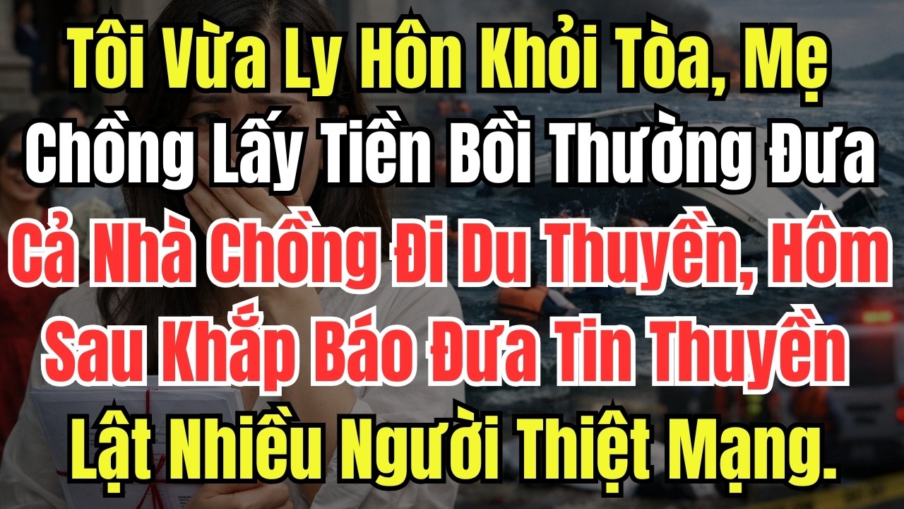 Tôi Vừa Ly Hôn Khỏi Tòa, Mẹ Chồng Lấy Tiền Bồi Thường Đưa Cả Nhà Chồng Đi Du Thuyền, Hôm Sau Khắp